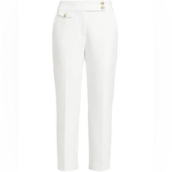 Veronica beard Renzo pant nwt 2 off white gold button straight leg $398 trouser